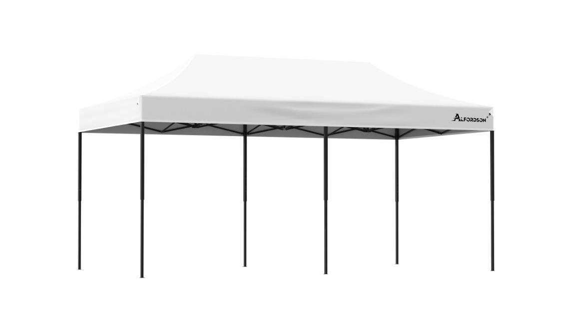 Alfordson 600D Oxford 6 x 3metre Outdoor Folding Pop-Up Gazebo - White
