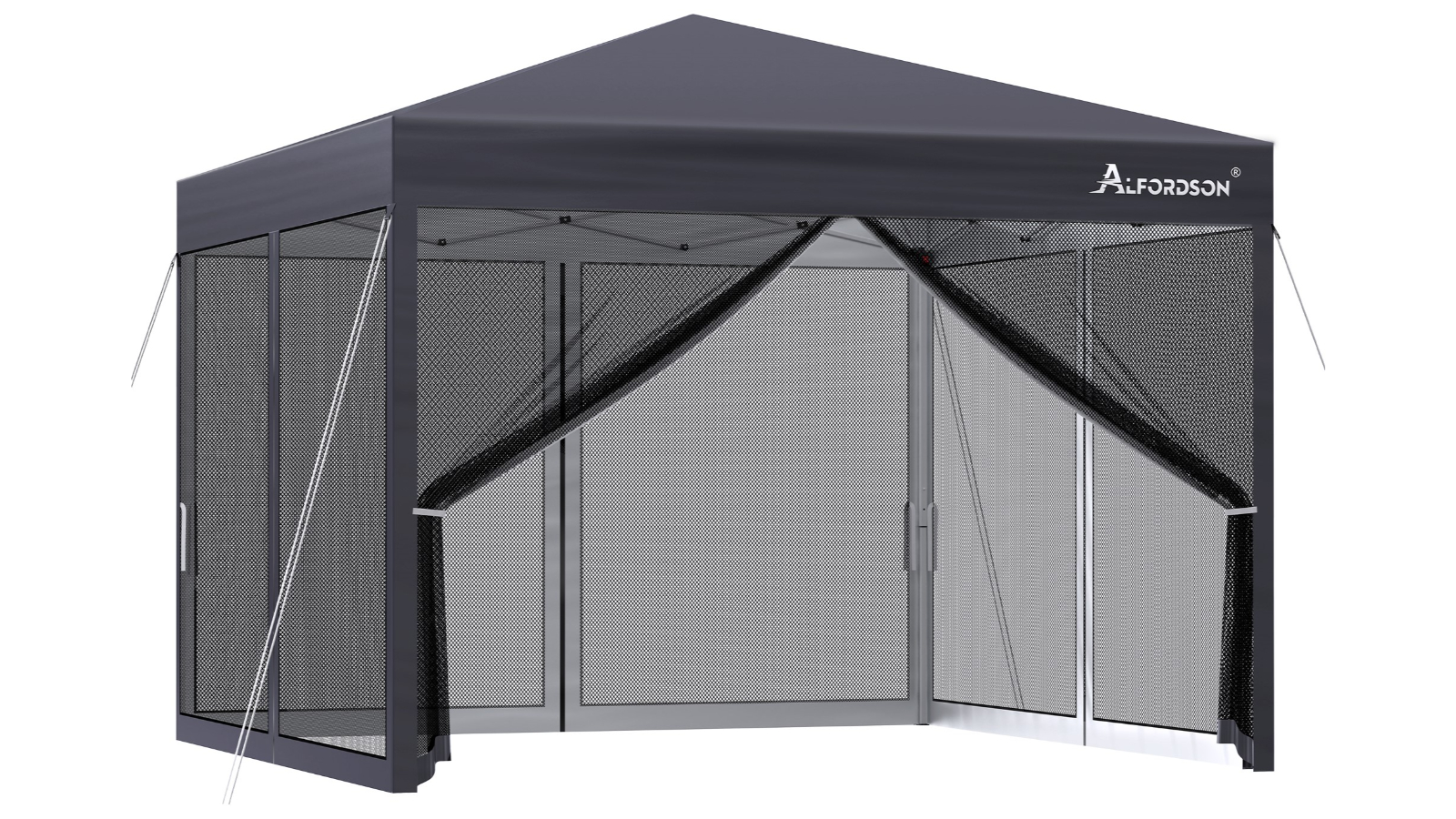 ALFORDSON x 3metre Pop-Up Marquee Gazebo with Mesh Walls Grey