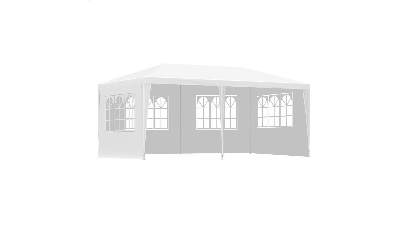 ALFORDSON Gazebo 6 x 3metre Outdoor Portable with Walls - White