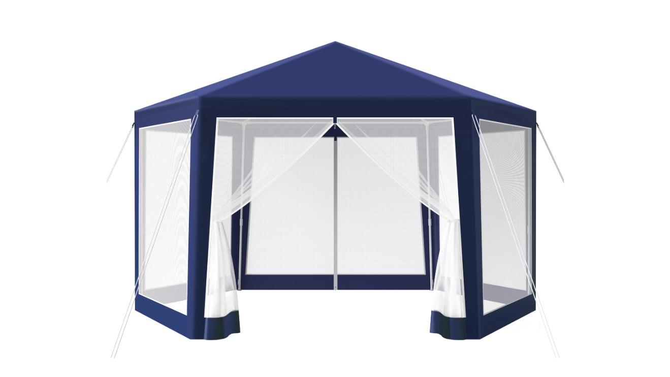 Alfordson Portable 2 x 2metre Mesh Wall Outdoor Camping Gazebo - Blue