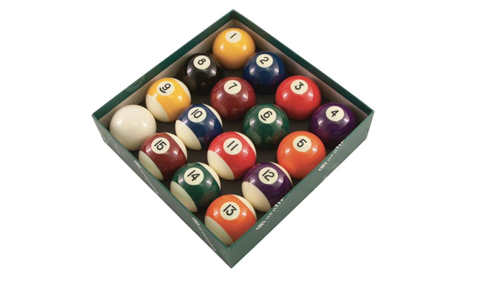 Aramith 2inch Numbered 1-15 Sports Premier Pool Ball Set - Multi-Coloured