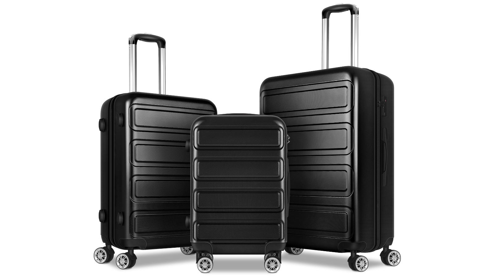 ALFORDSON 3 Piece Oasis Luggage Set - Black