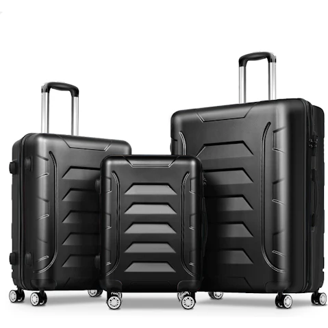 ALFORDSON 3 Piece TSA Luggage Set - Black