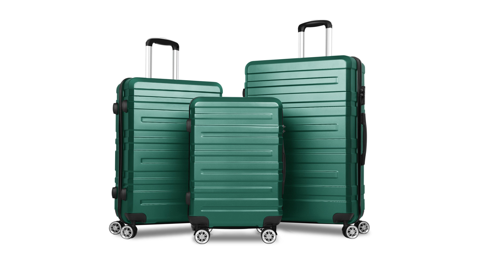ALFORDSON 3 Piece Luggage Set - Green