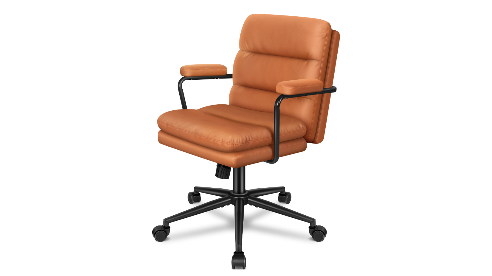 Alfordson Brown Leather Ergonomic Executive Office Chair