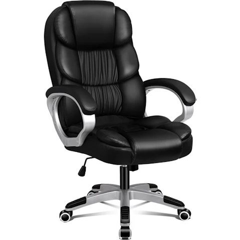 ALFORDSON Office Chair Upgraded Armrests Alpha - Black