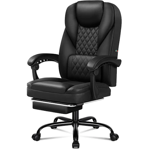 ALFORDSON Office Chair Lumbar Massage - Black