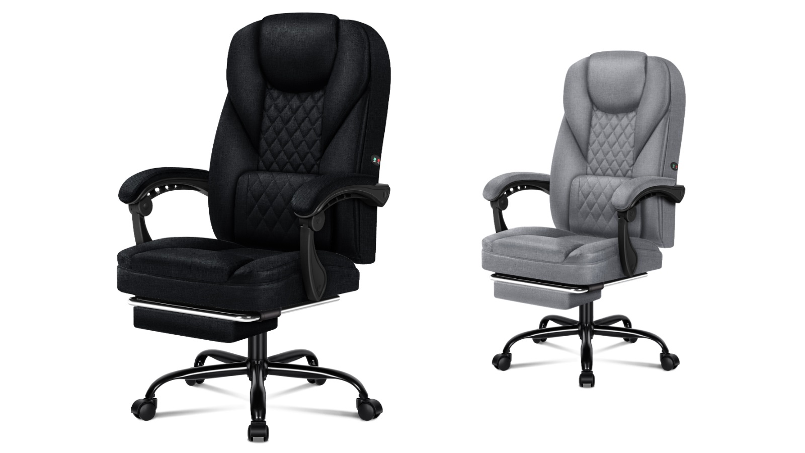 Alfordson Fabric Seat Massage Office Chair