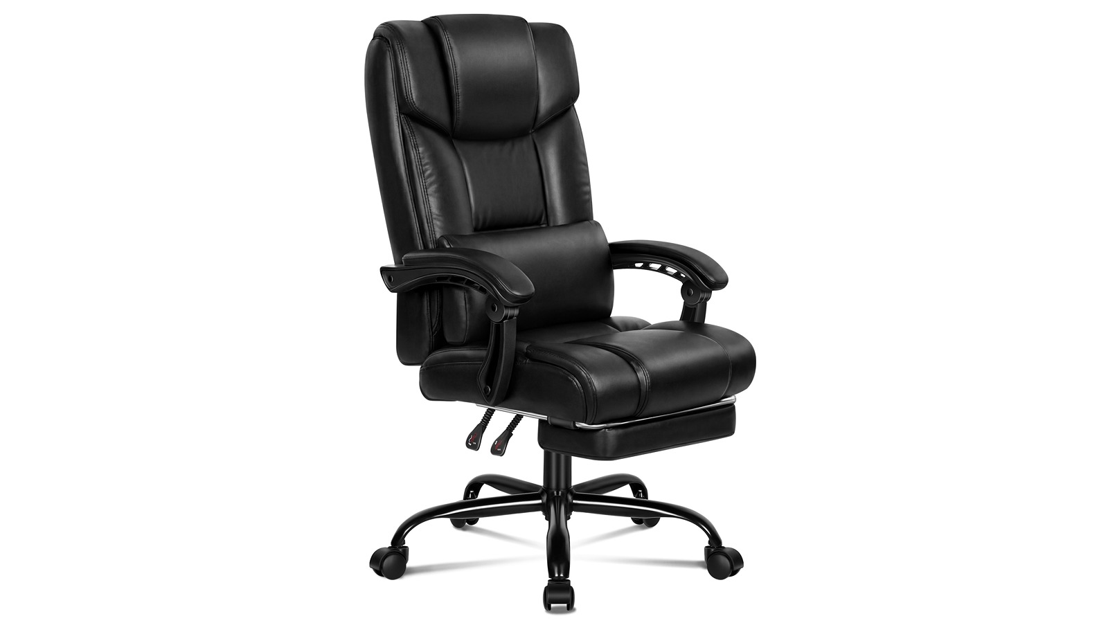Alfordson Black PU Leather Recliner Executive Office Chair