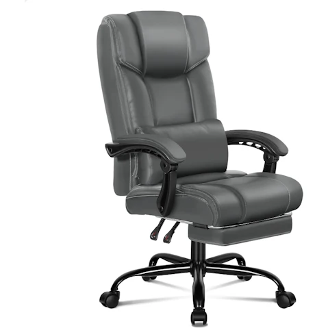 ALFORDSON Grey PU Leather Executive Office Chair