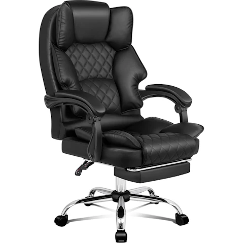 ALFORDSON Office Chair with Footrest Brett - Black