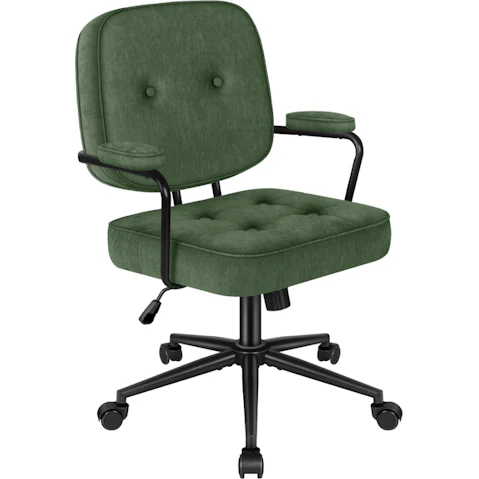 Alfordson Ergonomic Seat Chenille Office Chair - Green