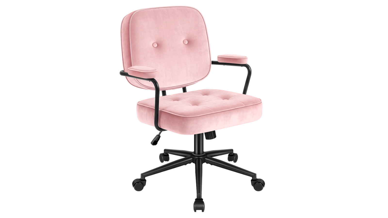 Alfordson Ergonomic Velvet Office Chair - Pink