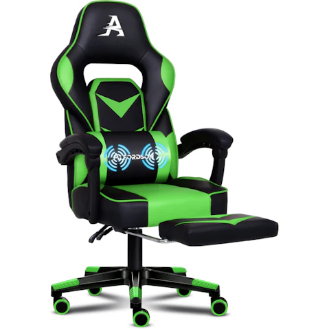 ALFORDSON Gaming Chair Racing Office Footrest - Black/Green