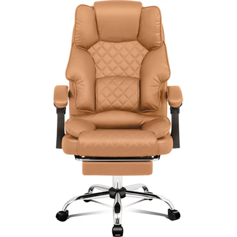 ALFORDSON Office Chair with Footrest Brett - Brown