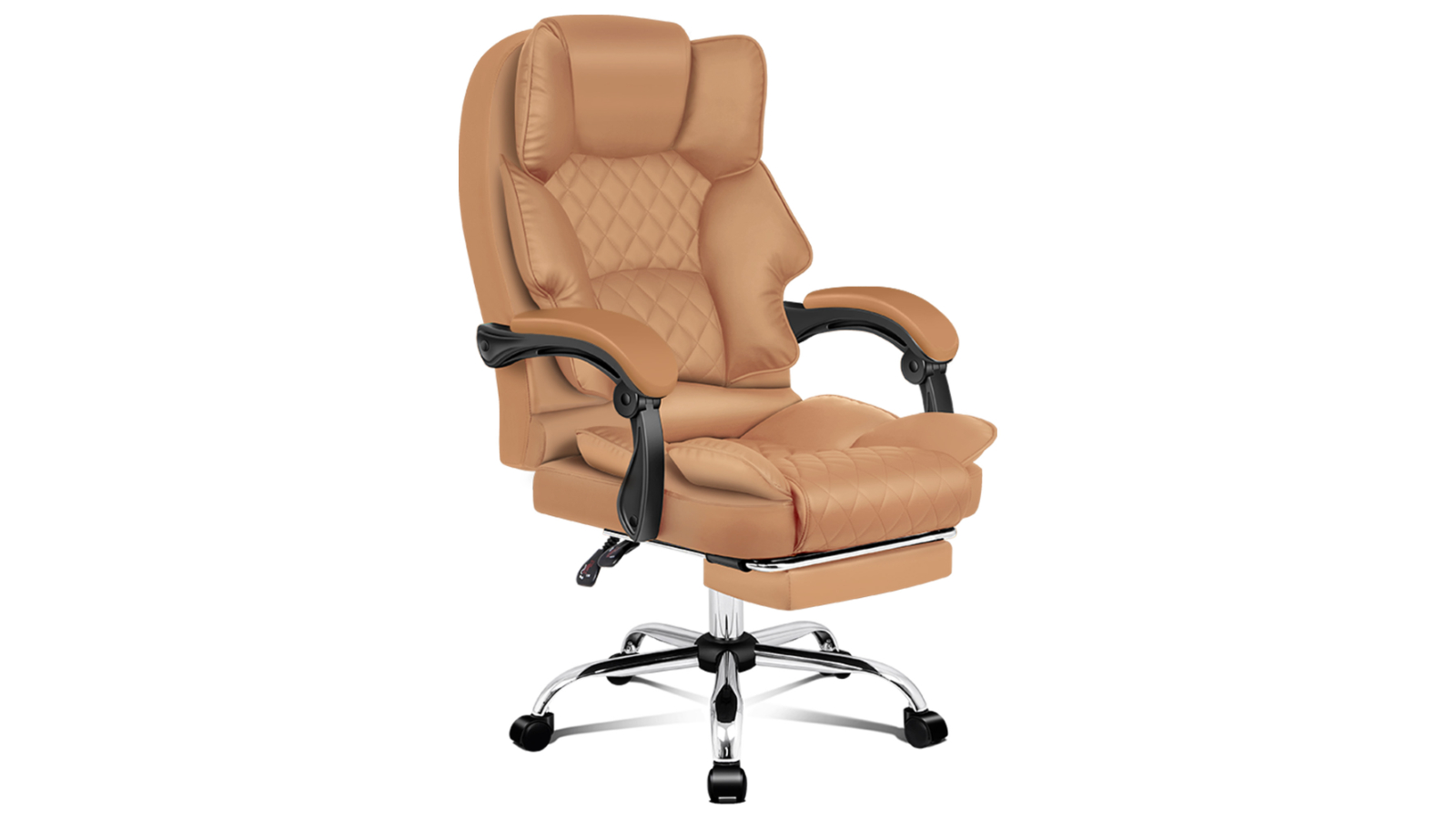 ALFORDSON Massage Office Chair with Footrest - Brown