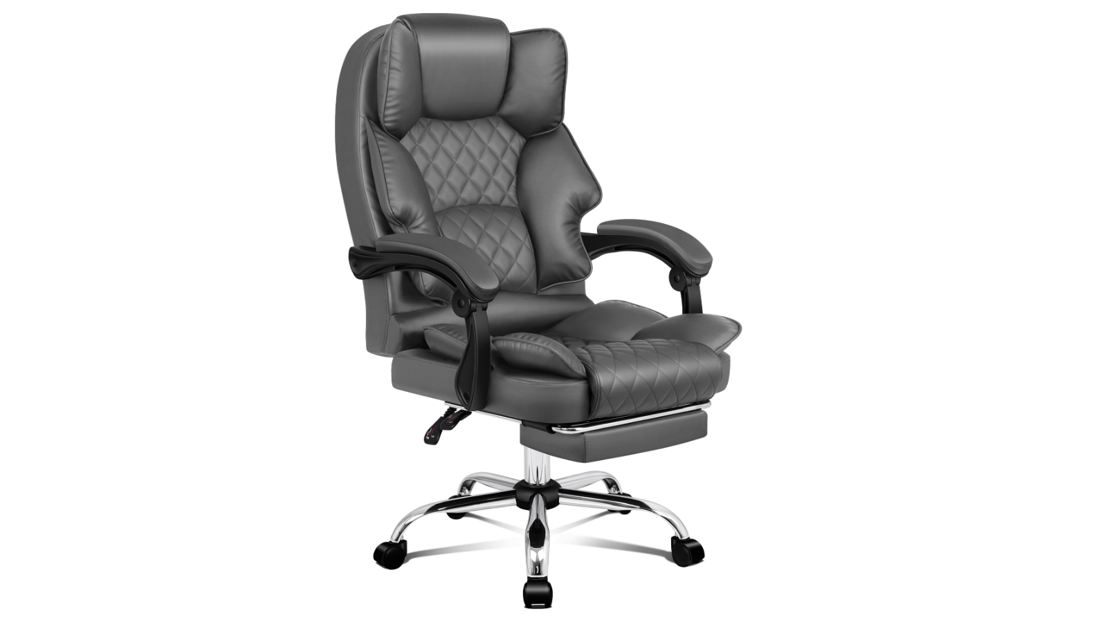 ALFORDSON Massage Office Chair with Footrest - Grey