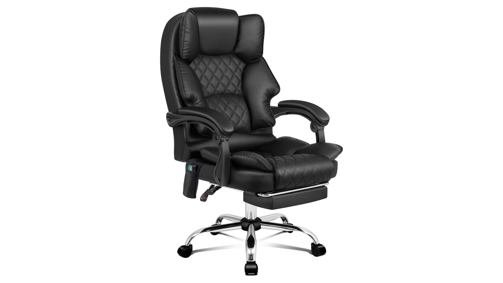 ALFORDSON Massage Office Chair Heated - Black