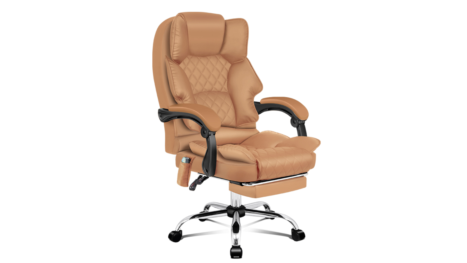 ALFORDSON Massage Office Chair Heated - Brown