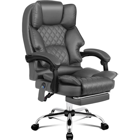 ALFORDSON Massage Office Chair Heated - Grey