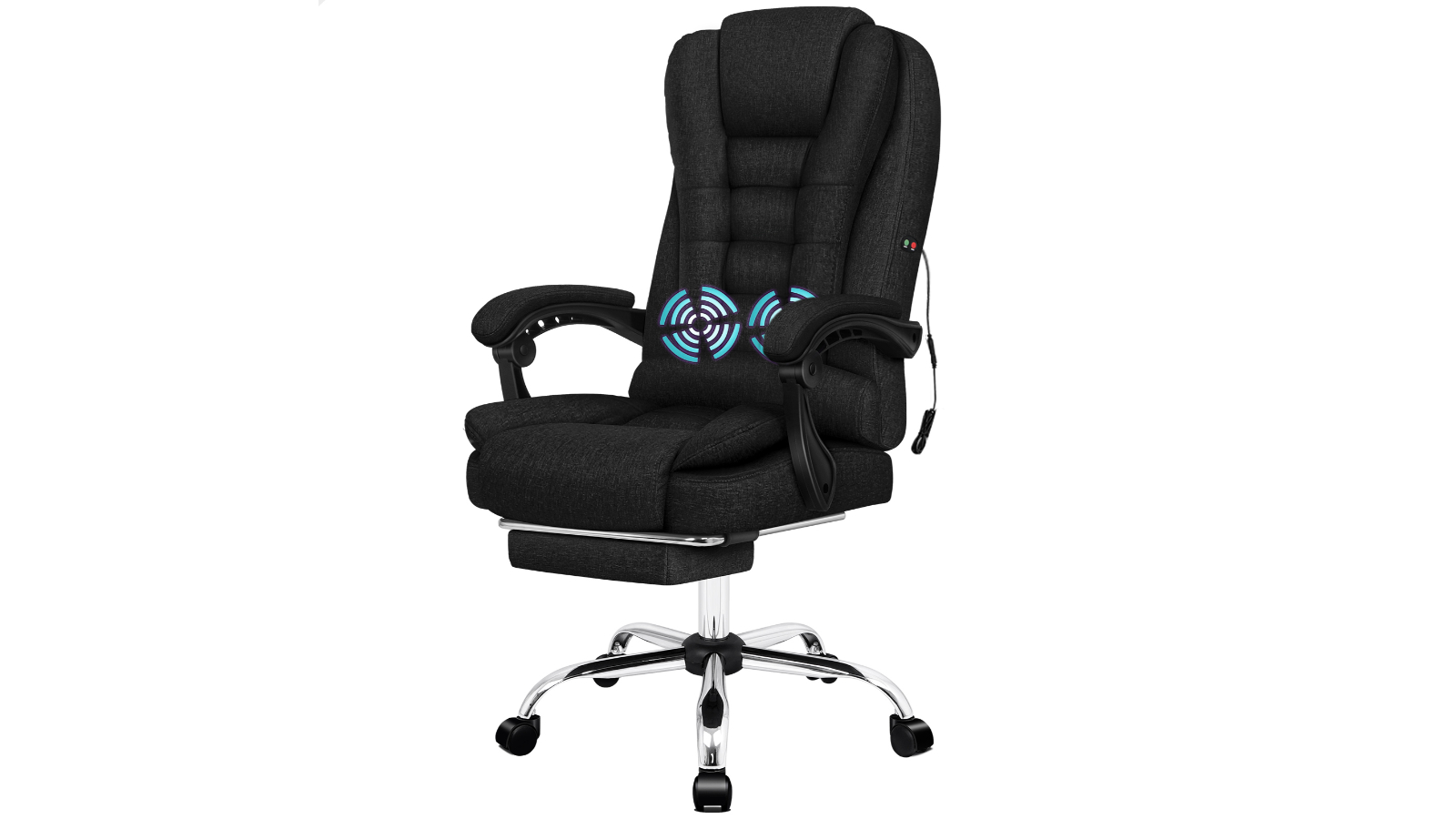 ALFORDSON Massage Office Chair Lumbar - Black