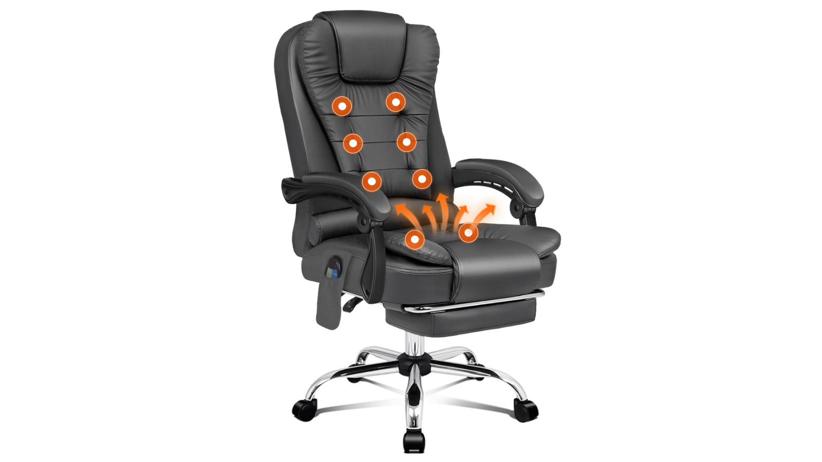 ALFORDSON Office Chair Massage Heated - Grey