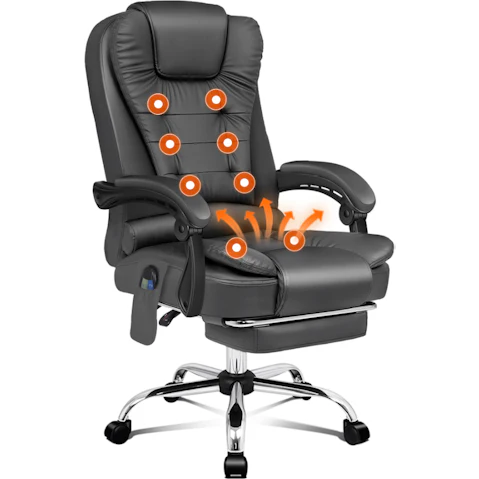 ALFORDSON Office Chair Massage Heated - Grey