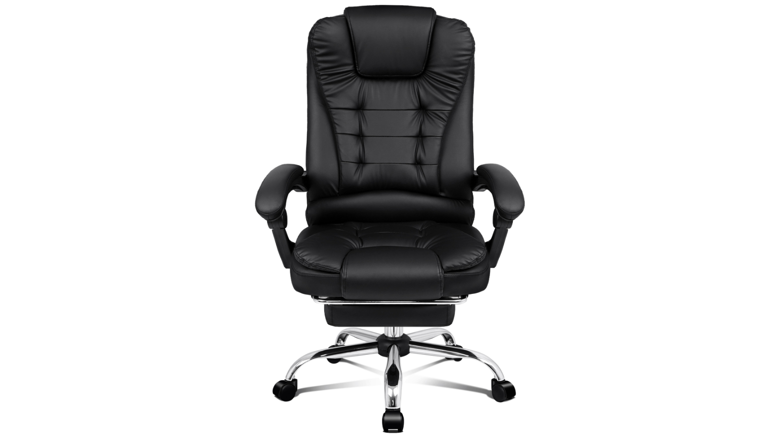 ALFORDSON Massage Office Chair Heated Seat - Black
