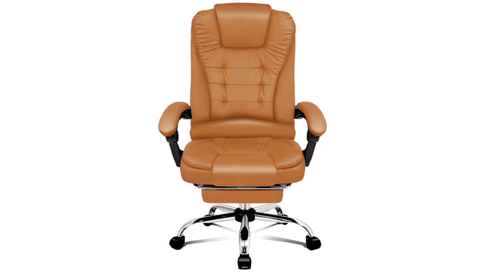 ALFORDSON Massage Office Chair Heated Seat - Brown