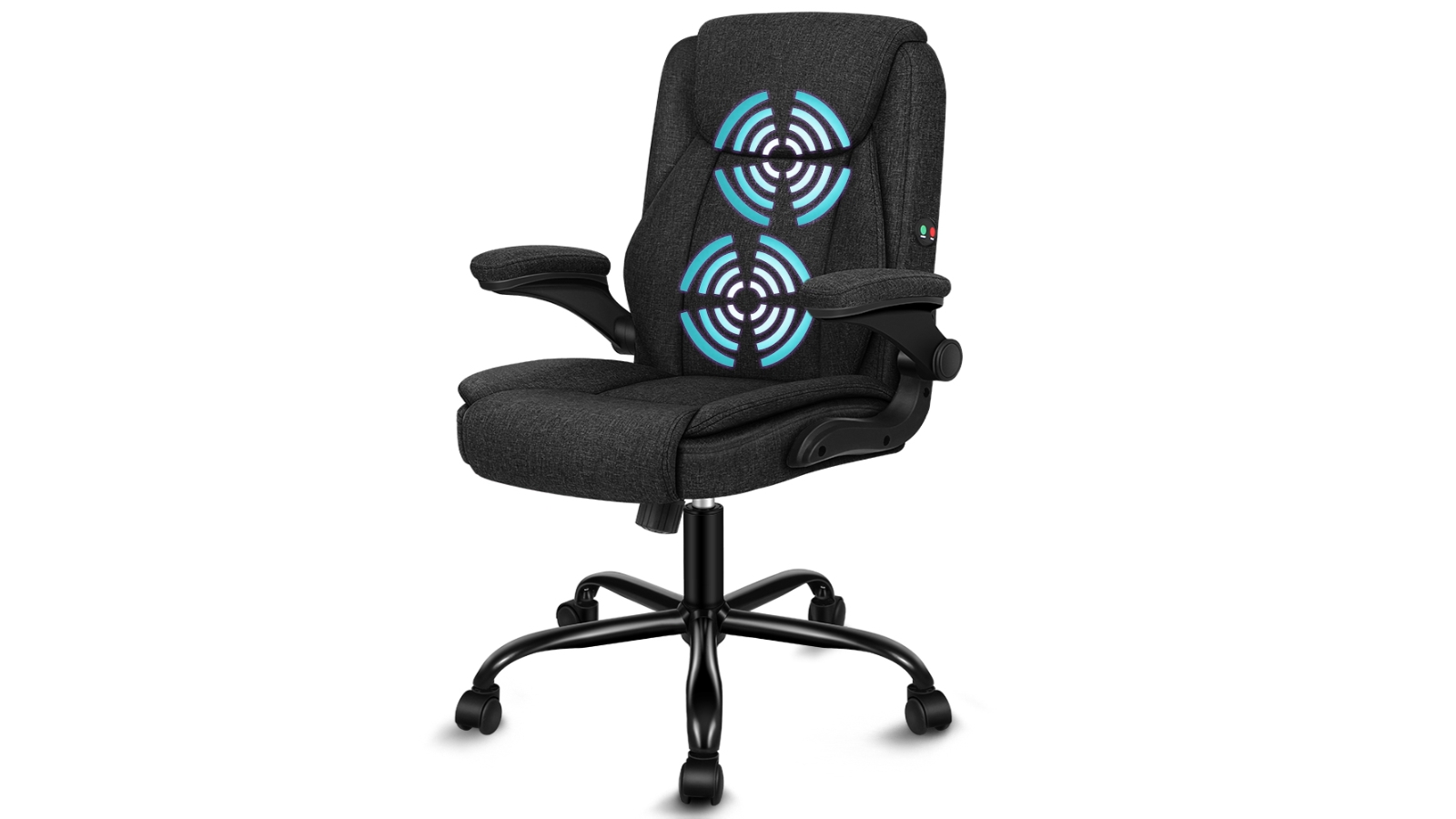 ALFORDSON Fabric Flip Office Chair - Linen Black