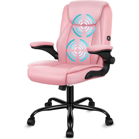 ALFORDSON Leather Flip Office Chair - Pink