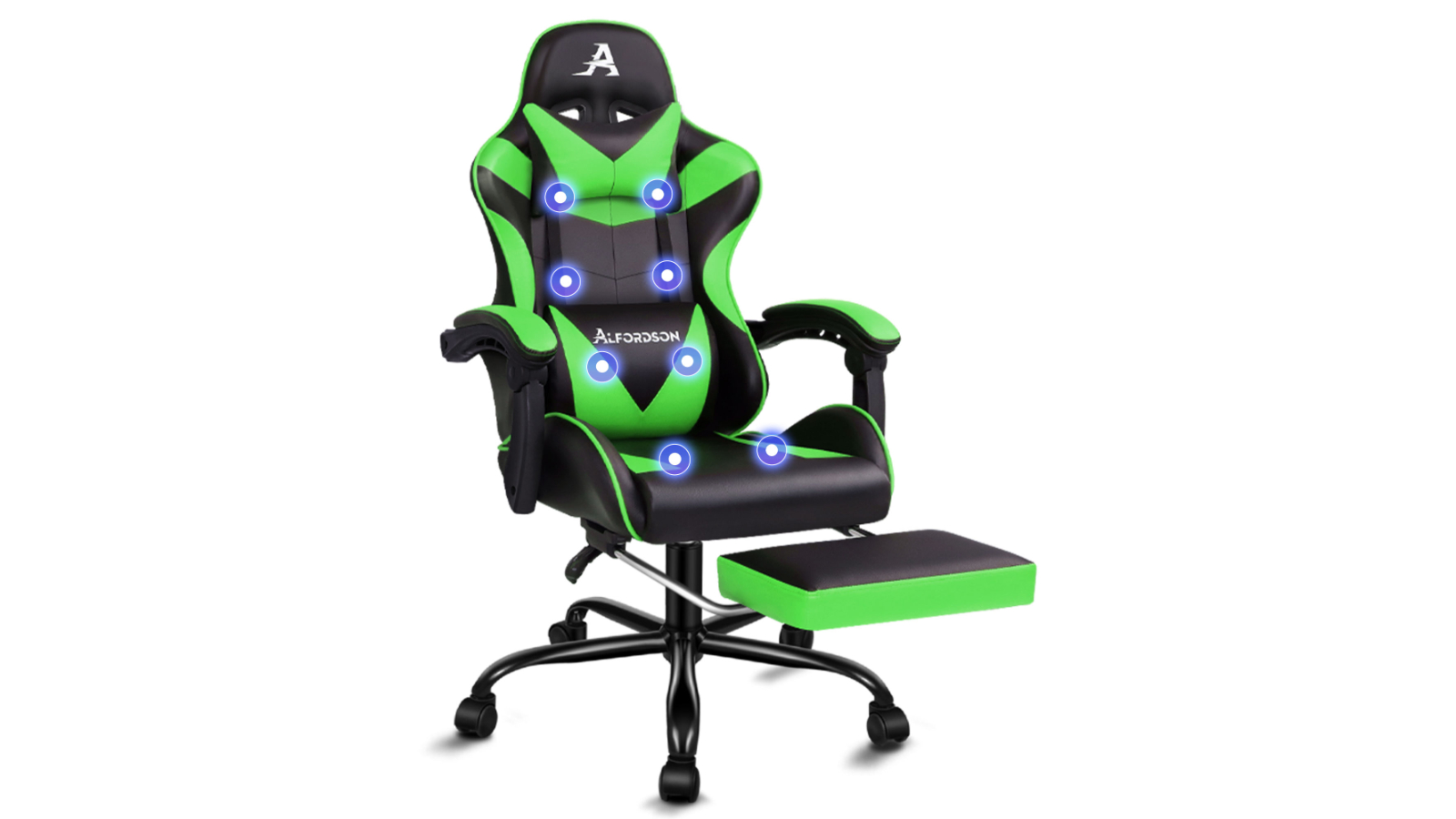 ALFORDSON Gaming Chair Massage - Green