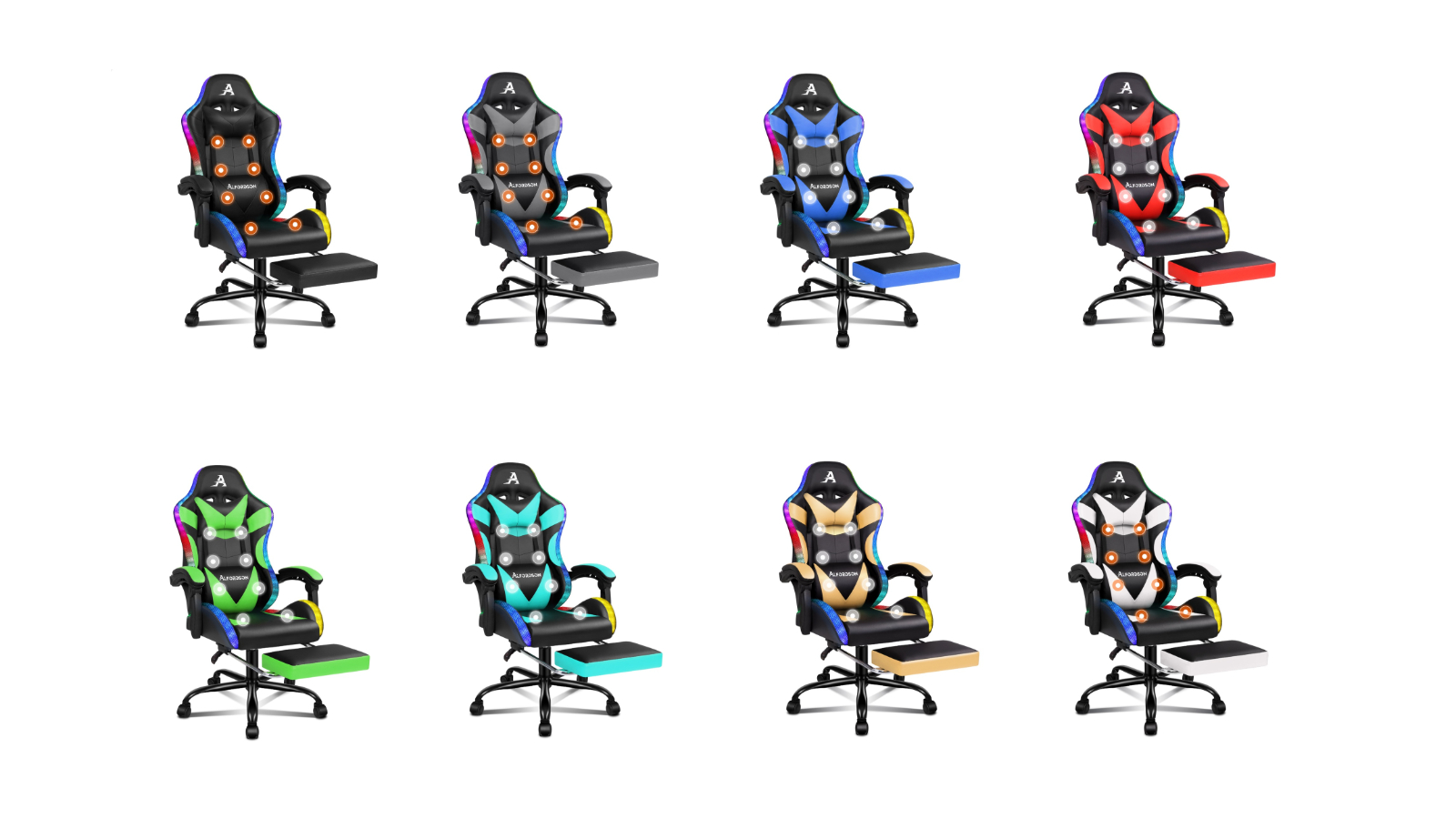 ALFORDSON PU 12RGB LED Gaming Chair