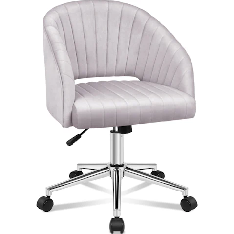 ALFORDSON Office Chair Mid Back Layla - Velvet Grey