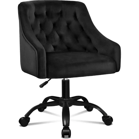 ALFORDSON Office Chair Mid Back Ellie - Velvet Black