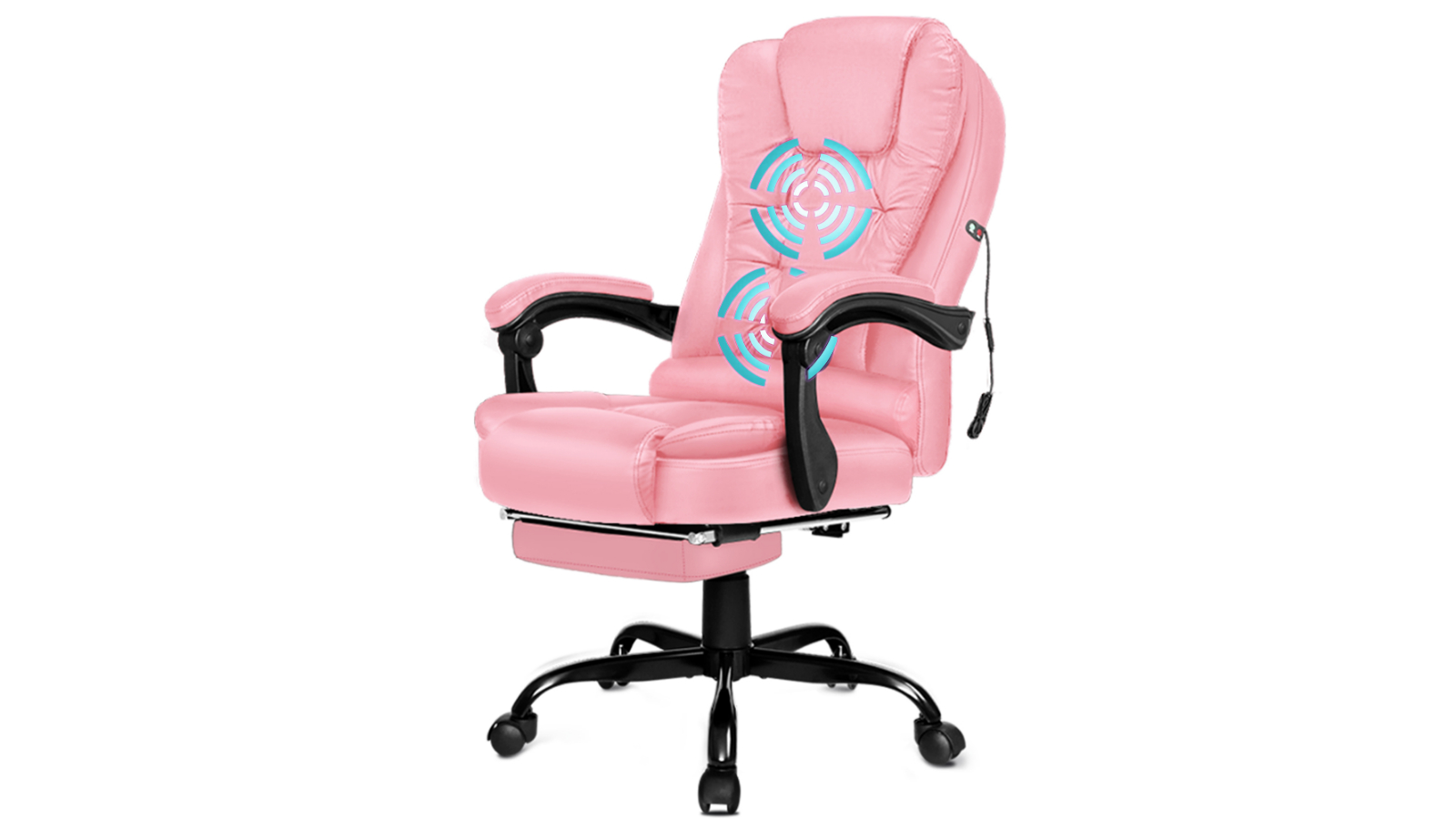 ALFORDSON Massage Office Chair Footrest - Pink