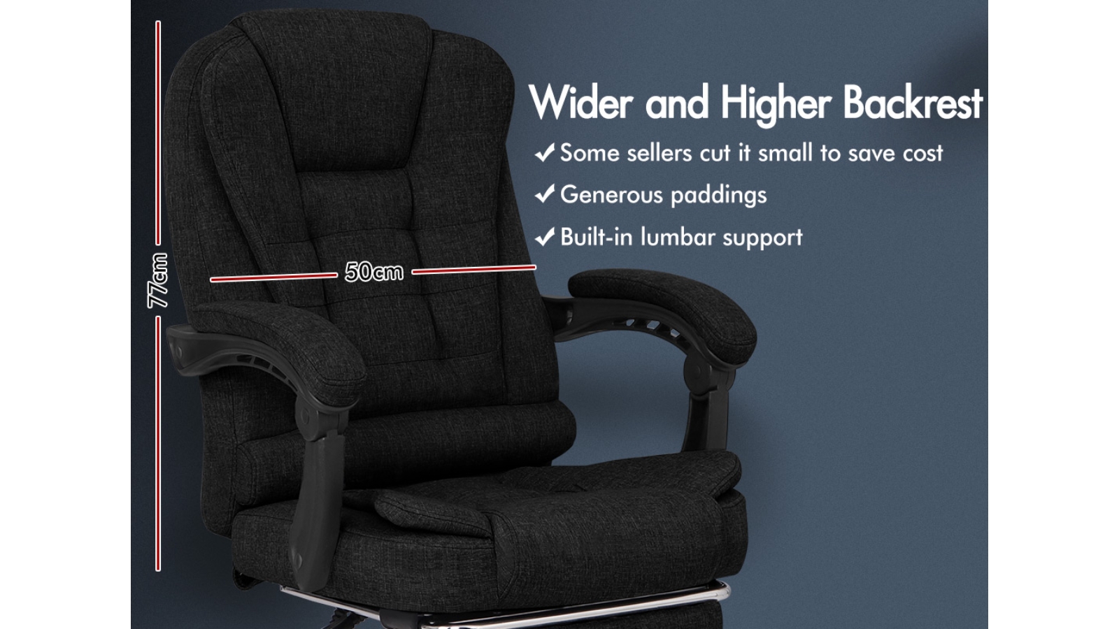 Alfordson Fabric Massage Office Chair Harvey Norman