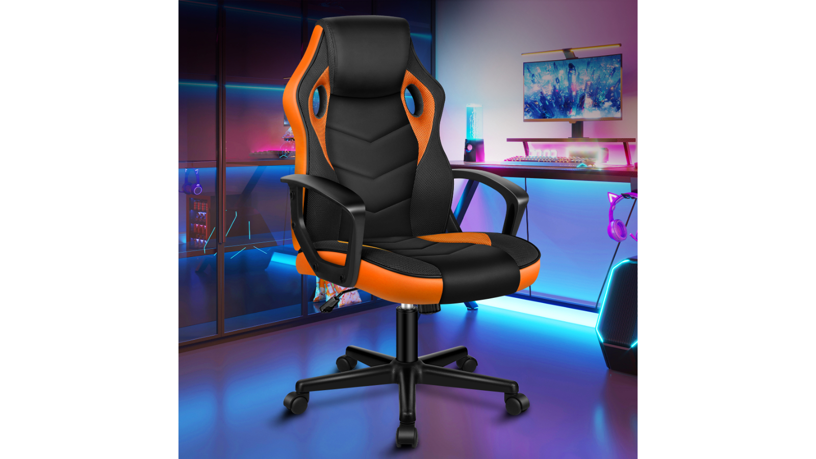 ALFORDSON Racing Gaming Chair Orange Harvey Norman