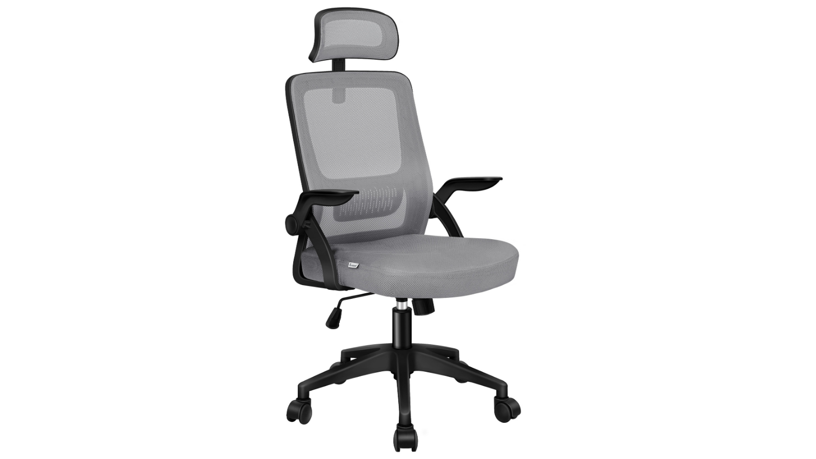 Alfordson Mesh Tilt Fabric Seat Office Chair - Middle Grey