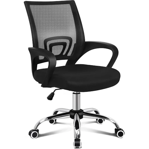 ALFORDSON Office Chair Mesh Mid Back - Black