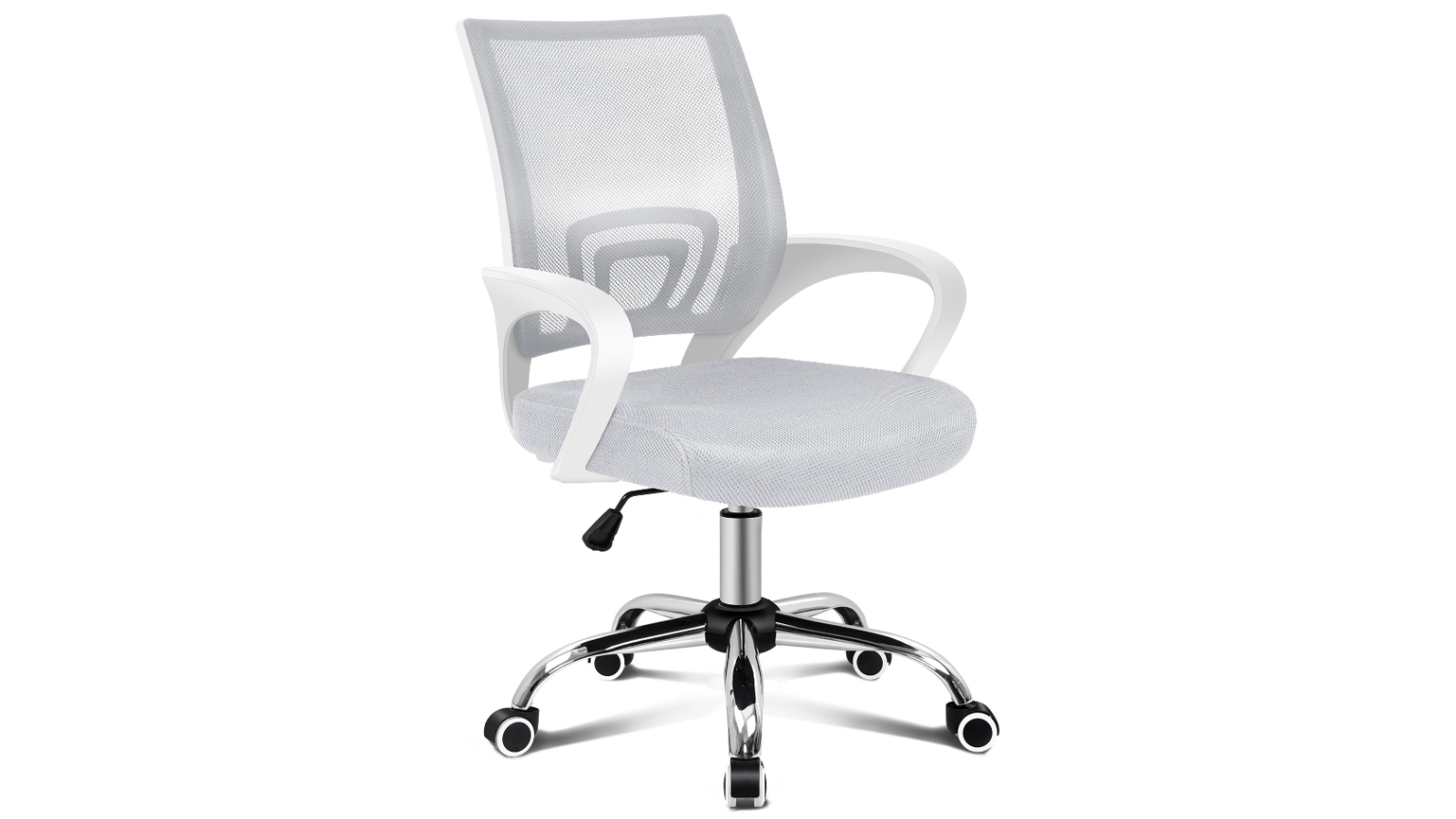 ALFORDSON Mesh Office Chair Mid Back - Grey/White