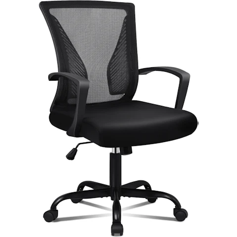 ALFORDSON Mesh Office Chair Mid Back - Black