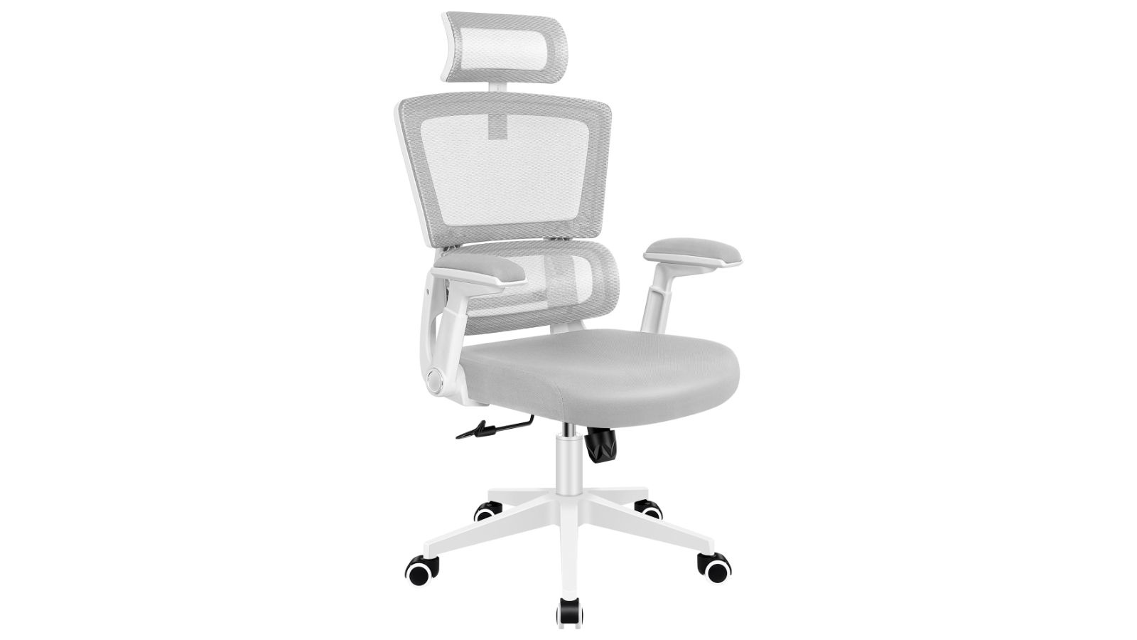 ALFORDSON Mesh Office Chair Ergonomic Computer Seat -  White/Grey