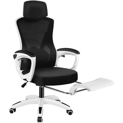ALFORDSON Mesh Office Chair Recline - Black/White