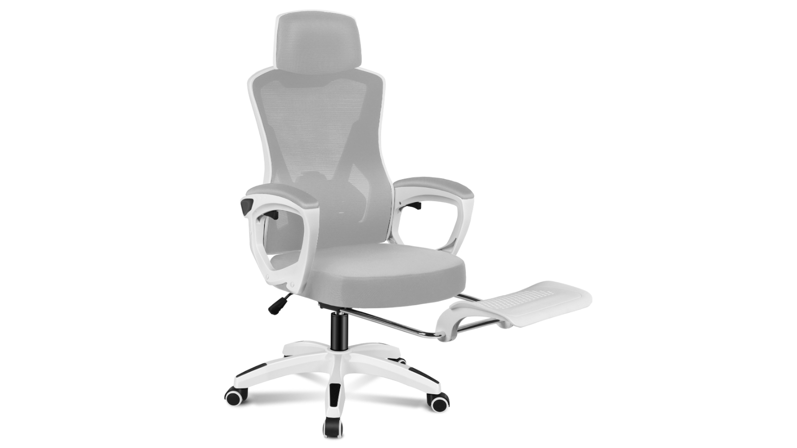 ALFORDSON Mesh Office Chair Recline - White/Grey