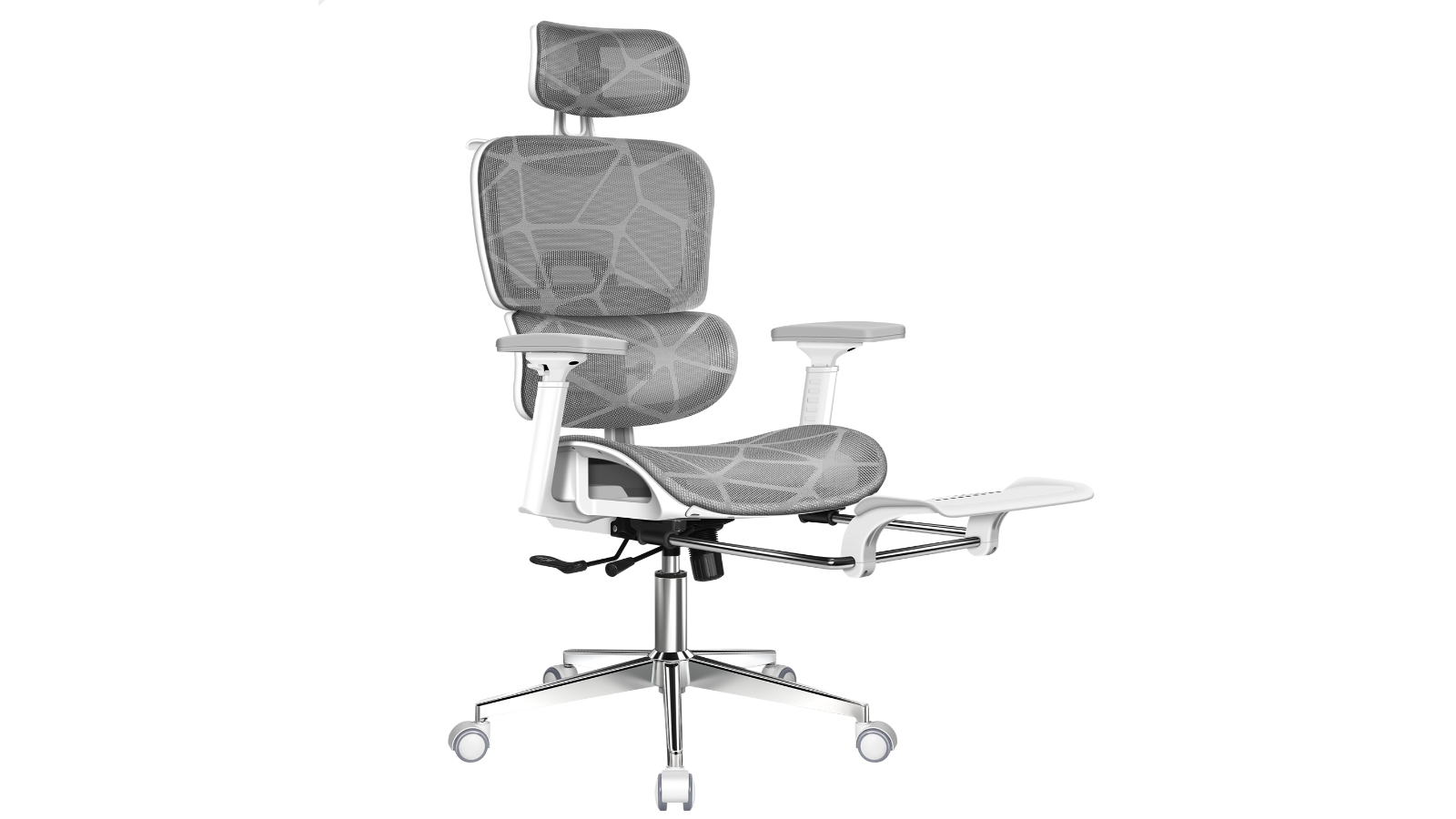 ALFORDSON Office Chair Ergonomic Mesh- Grey/White
