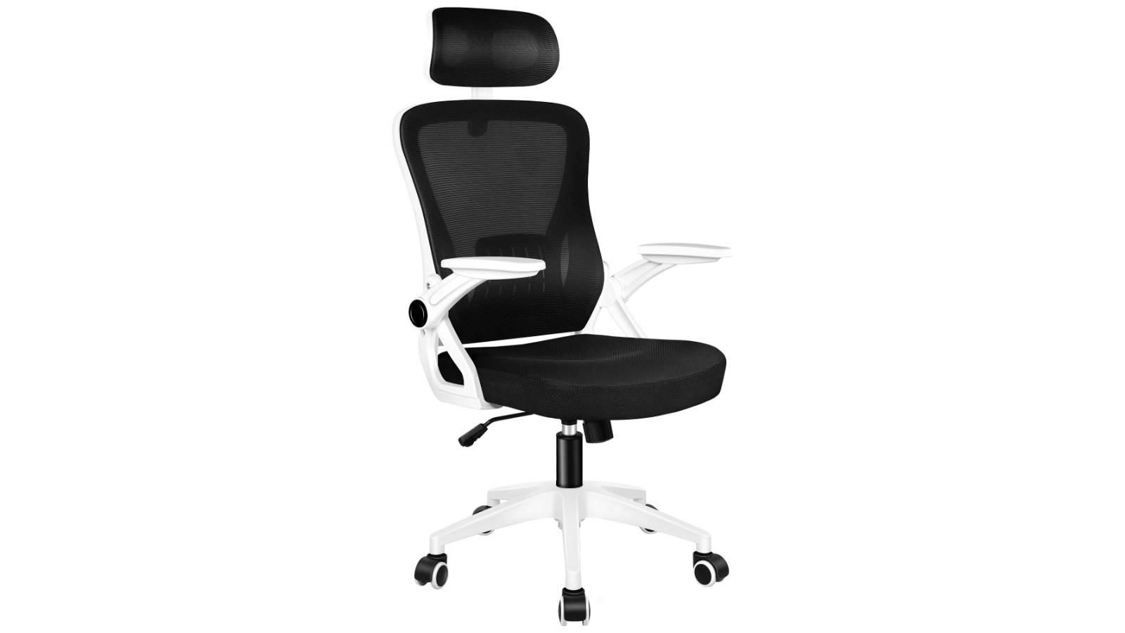 Alfordson Mesh Fabric Executive Office Chair - White/Black