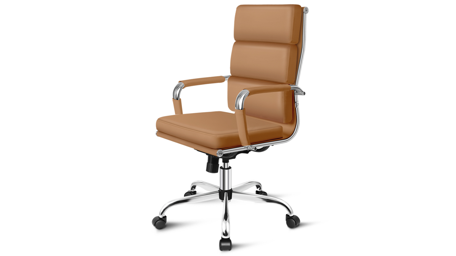 ALFORDSON Office Chair Padded High Back - Brown