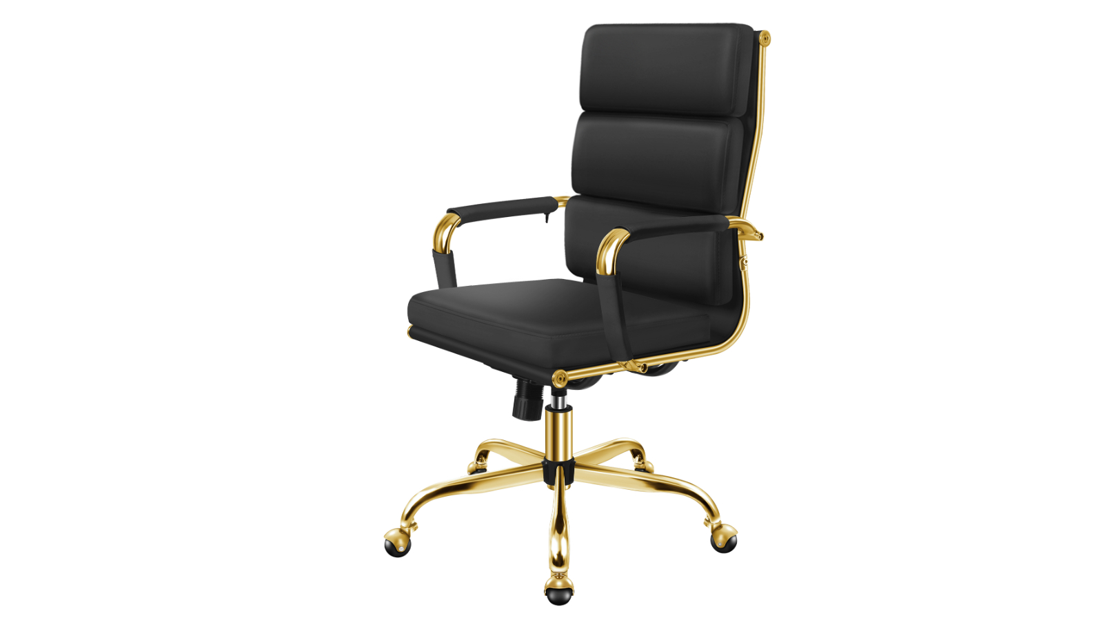 ALFORDSON Office Chair Padded High Back - Gold Black