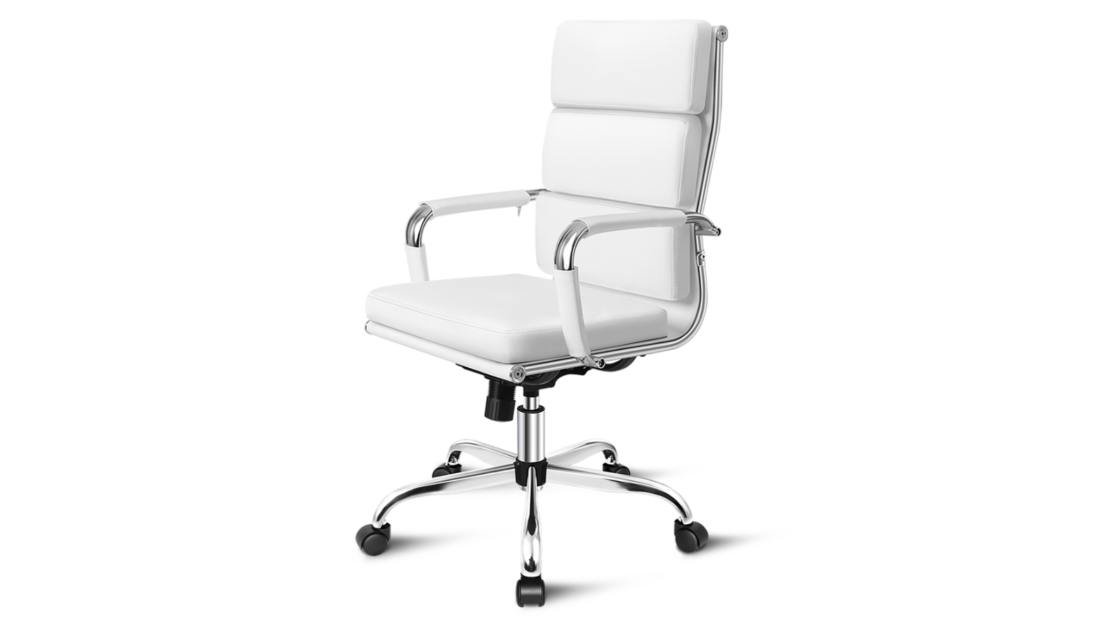 ALFORDSON Office Chair Padded High Back - White